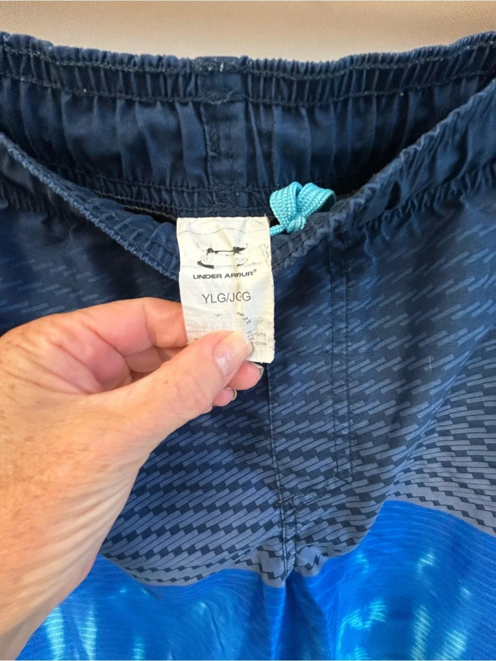 Boys Under Armour Blue Ombre Swim Shorts YXL